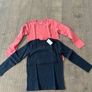 NWT Crewcuts Kids Long Sleeve Shirts - Red and Black